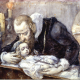 Father and child lament